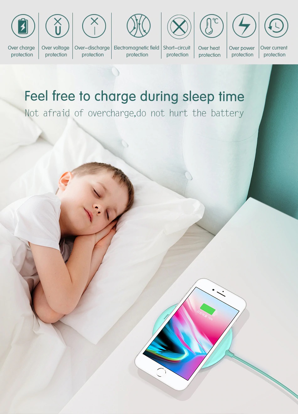 Baseus Donut Wireless Charger - Bezdrátová Qi nabíječka 3